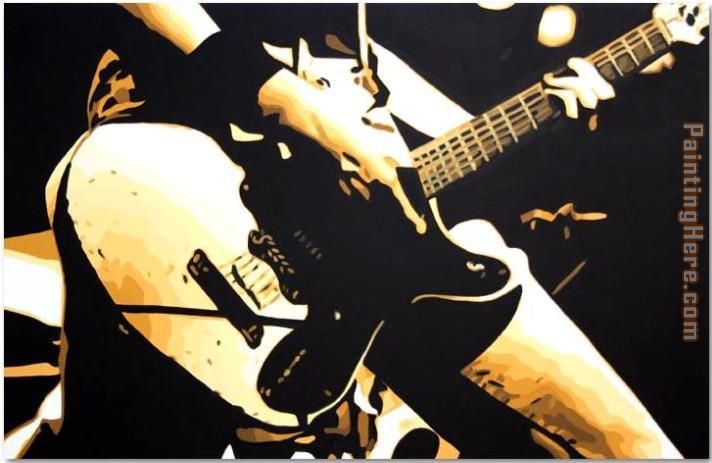 guitar painting - Pop art guitar art painting